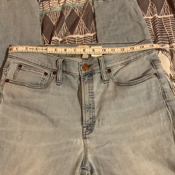 J Crew 9” High-Rise Toothpick Light Wash Jeans, 31 Tall - Picture 2 of 7